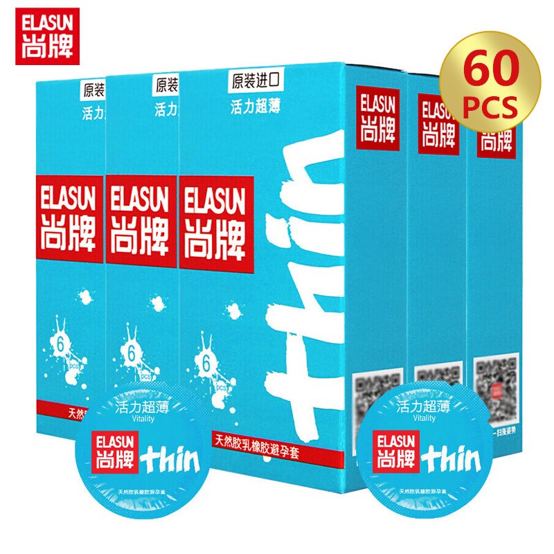 Elasun 8 Styles Ultra Thin Condom Ice Fire Dotted Pleasure Natural Lat Kinkykings 9200