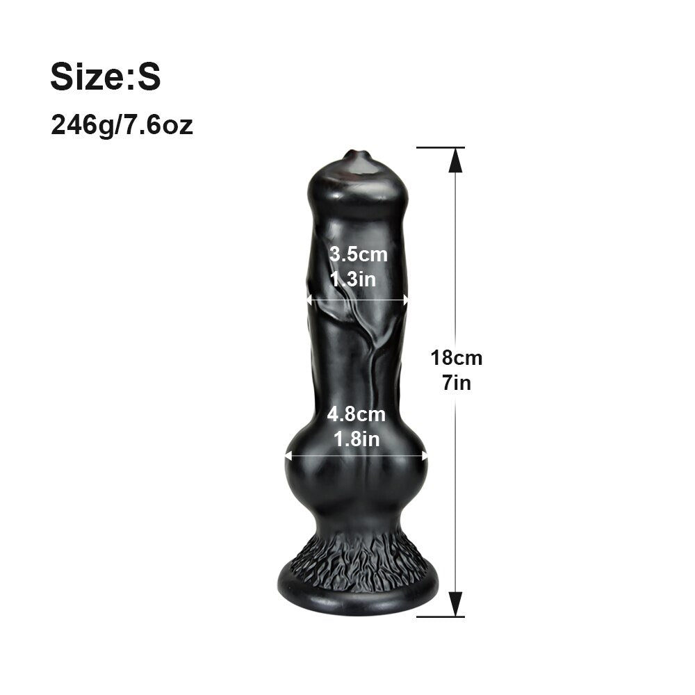 Realistic Huge dog knot dildo S/M/L/XL/XXL anal plug prostate Soft Ani –  kinkykings