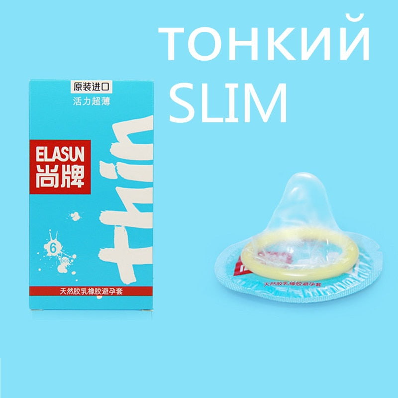 Elasun 8 Styles Ultra Thin Condom Ice Fire Dotted Pleasure Natural Lat Kinkykings 1475