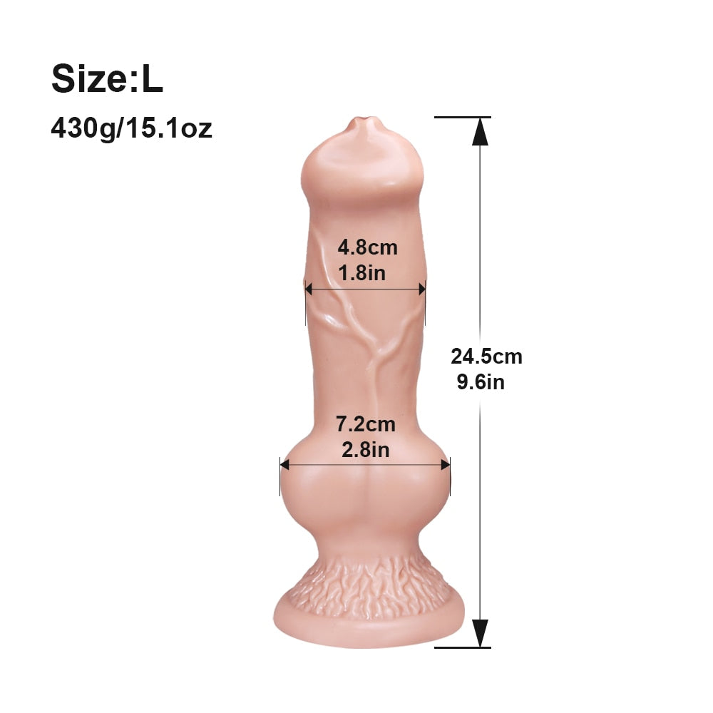 Realistic Huge dog knot dildo S/M/L/XL/XXL anal plug prostate Soft Ani –  kinkykings