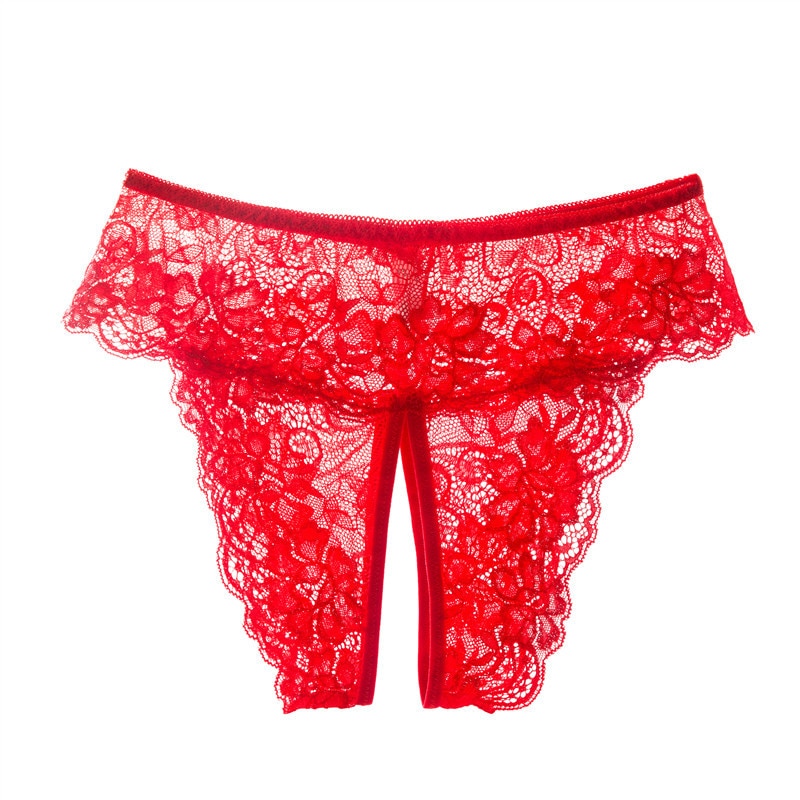  SAKVILSEC Plus Size Open Crotch Panties For Sex Lace