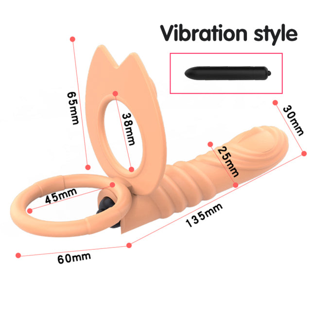 10 Frequency Double Penetration Vibrator Sex Toys For Couples Strapon Dildo  Vibrator Strap On Penis Sex Toys For Women Man